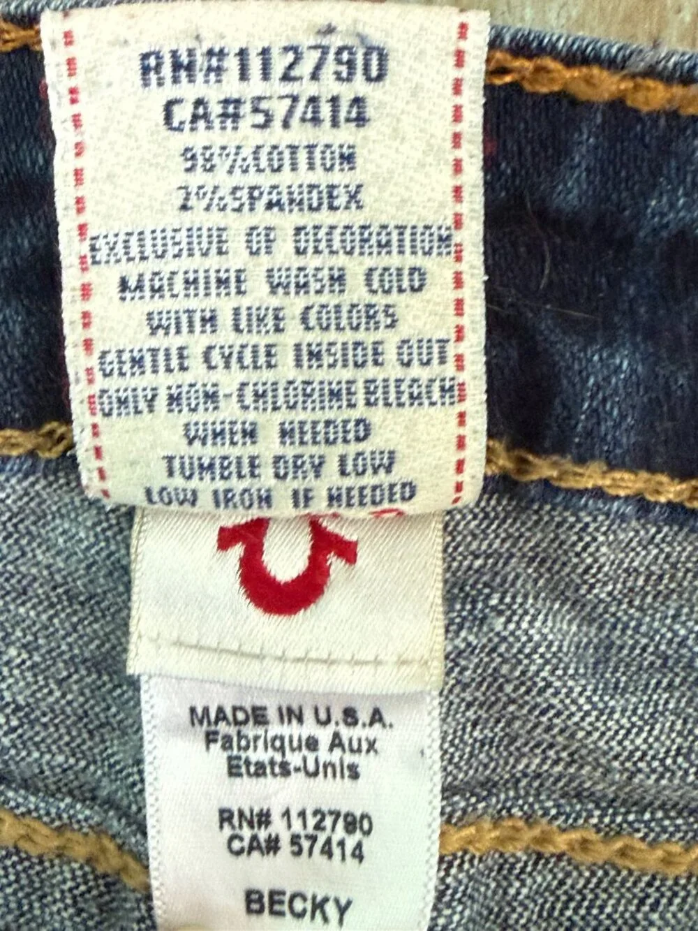 True Religion Dark Wash Becky Bootcut Jeans Size 25